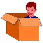 Bambino in scatola
