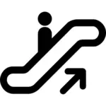 AIGA rulletrapp '' opp '' sign vektor image
