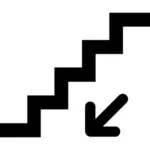 Escaleras AIGA'' bajar '' signo vector imagen