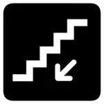 Escaleras '' bajar '' signo vector imagen
