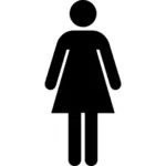 Signe de toilettes féminines vector image