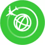 Grønn reise-ikonet