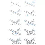 Desenho de avião monomotor