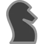 Clipart vetorial de xadrez figura cavaleiro