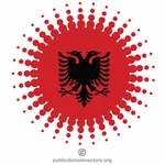 Albansk flagga halvtonsdesign