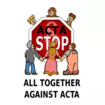 Vektor illustration av stoppa ACTA