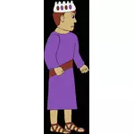 Grafika wektorowa Królewskiego króla w sandałach