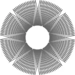 동그라미 패턴에서 반복 라인의 벡터 이미지