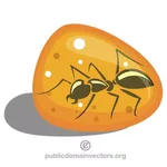 النملة في الرسم التوضيحي للمتجه الكهرماني