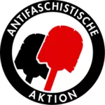 Antifascist शौचालय ब्रश पर हस्ताक्षर वेक्टर क्लिप आर्ट