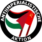 Clip art de color insignia de acción de lucha contra el imperialismo