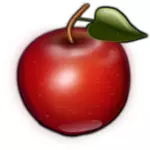 בתמונה וקטורית של עצה חום ועלה ירוק תפוח
