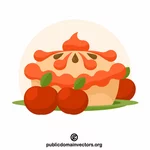 Apfelkuchen-Vektorgrafiken