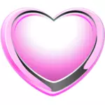 صورة متجهة لشكل قلب وردي ورمادي