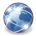 Подключен глобус Векторный icon