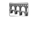 Obraz w skali szarości akweduktem