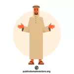 رجل عربي يرتدي الزي التقليدي