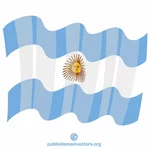 Аргентина размахивая флагом