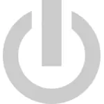 Icono de botón de energía gris