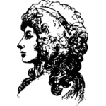 Charlotte von Stein porträtt vektor illustration