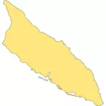 Aruba Costa mapa vector de la imagen