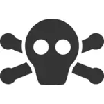 Фиолетовый пиратский знак векторное изображение