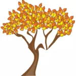 Дерево с осени листья векторные картинки