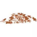 Ilustração em vetor de folhas de outono marrons