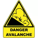Sinal de aviso de avalanche