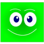 Vektori kuva vihreä kasvot hymyilevä avatar