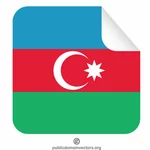Bandeira do Azerbaijão da etiqueta da casca
