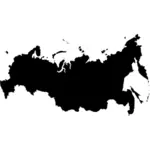 Wektor zarys mapy Rosji.