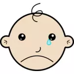 Ilustrace plačící dítě