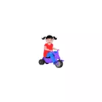 Gadis kecil di trycicle