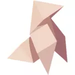 Kahverengi origami kuş vektör grafikleri