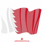 Machanie flagą obiektów clipart Bahrajnu