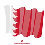 बहरीन का झंडा लहराते हुए