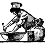 Illustration vectorielle de female baker