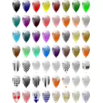 Vektor ClipArt-bilder av 49 olika baloons