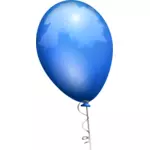 Vectorafbeeldingen van blauwe glimmende ballon met tinten