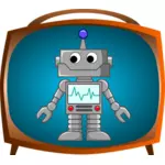 Bandro robô na imagem vetorial de TV