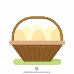 Sepet yumurta dolu