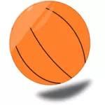 Баскетбольный мяч с тенью векторная графика