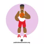 Basketbalista s míčem