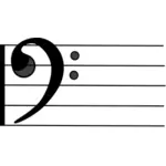 Bass clef wektorowa