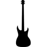 Бас-гитара силуэт векторное изображение