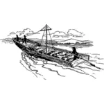 Velho barco de madeira