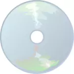 CD ikon dengan refleksi vektor gambar