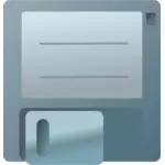 Vektör küçük resim mavi floppy disk simgesi