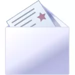 Nová poštovní zpráva znak vektorové ilustrace